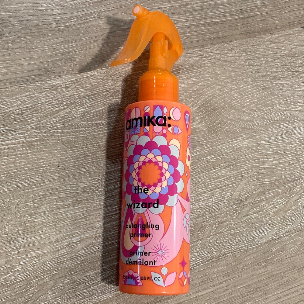 Amika The Wizard Detangling Primer Full Size 5oz All Hair Types Heat Protectant